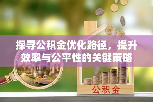 宛城探寻公积金优化路径，提升效率与公平性的关键策略