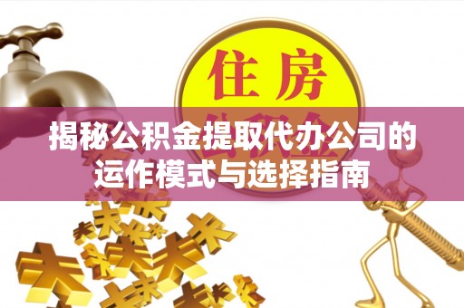 宛城揭秘公积金提取代办公司的运作模式与选择指南