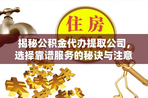 宛城揭秘公积金代办提取公司，选择靠谱服务的秘诀与注意事项