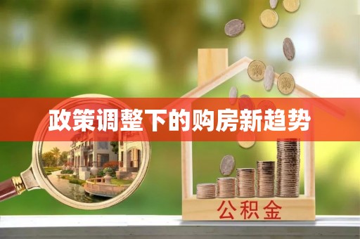 宛城政策调整下的购房新趋势