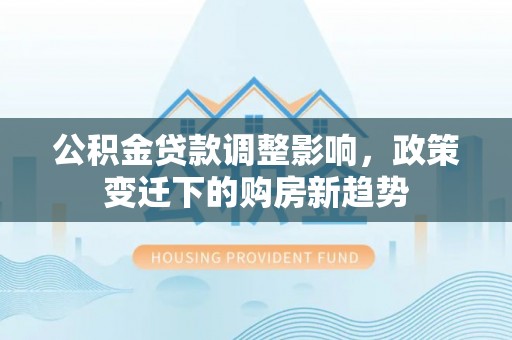 宛城公积金贷款调整影响，政策变迁下的购房新趋势