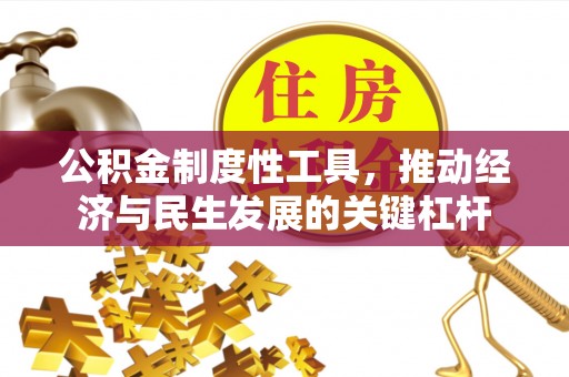 宛城公积金制度性工具，推动经济与民生发展的关键杠杆