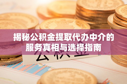 宛城揭秘公积金提取代办中介的服务真相与选择指南