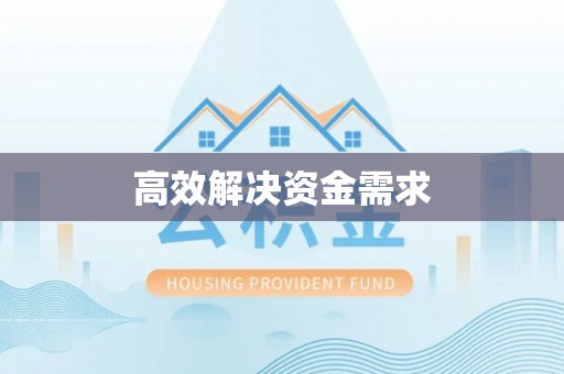 宛城高效解决资金需求