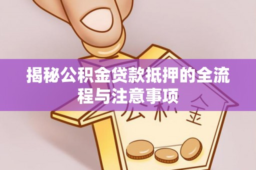 宛城揭秘公积金贷款抵押的全流程与注意事项
