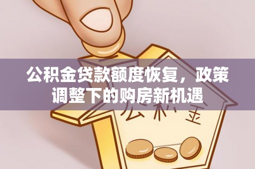 宛城公积金贷款额度恢复，政策调整下的购房新机遇