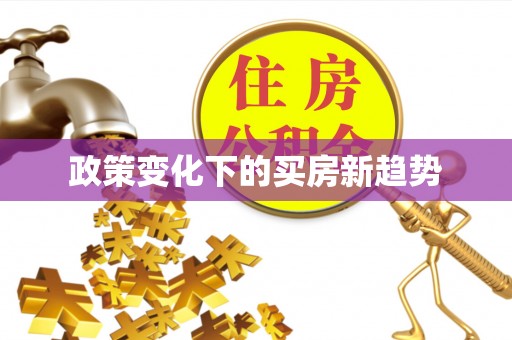 宛城政策变化下的买房新趋势