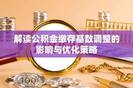 宛城解读公积金缴存基数调整的影响与优化策略