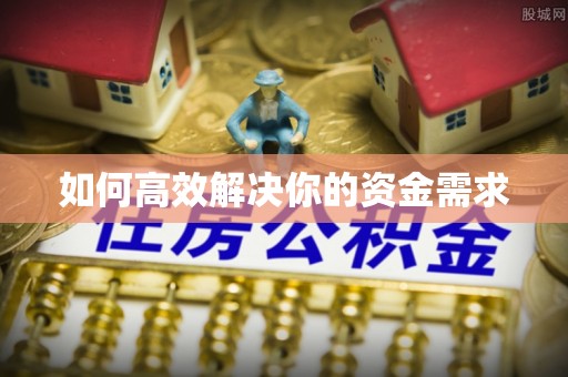 宛城如何高效解决你的资金需求