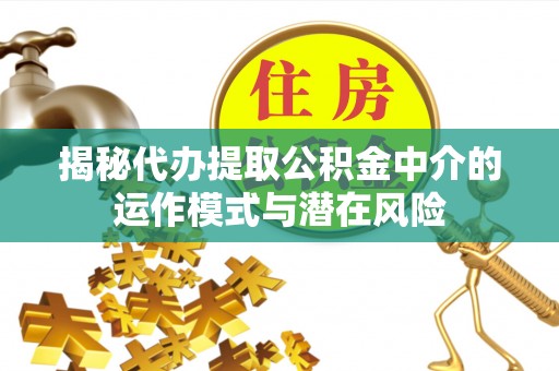 宛城揭秘代办提取公积金中介的运作模式与潜在风险