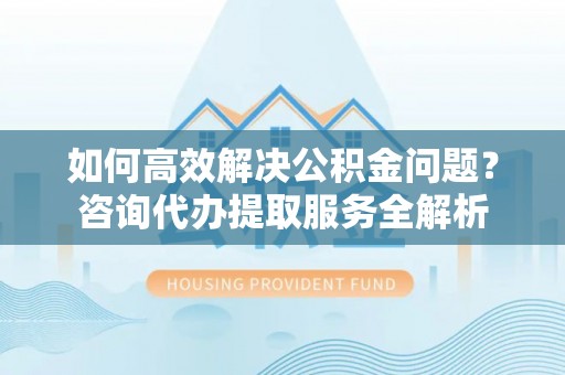 宛城如何高效解决公积金问题？咨询代办提取服务全解析