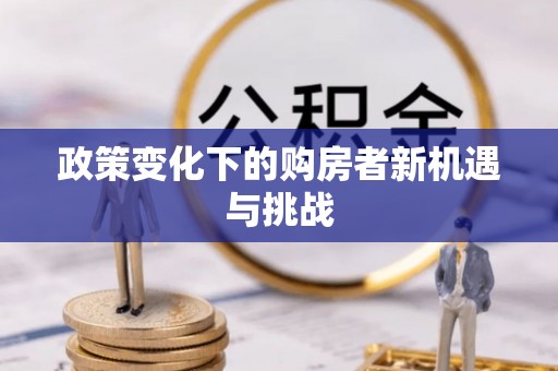 宛城政策变化下的购房者新机遇与挑战