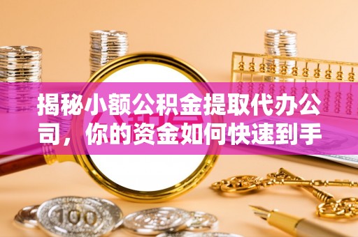 宛城揭秘小额公积金提取代办公司，你的资金如何快速到手？