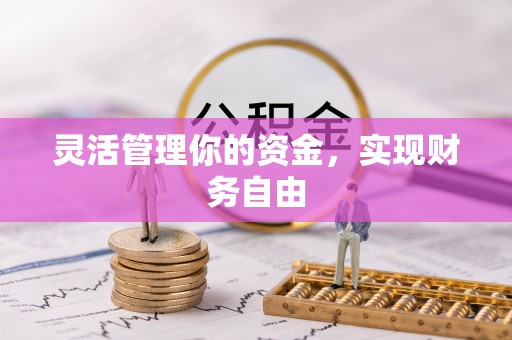 宛城灵活管理你的资金，实现财务自由
